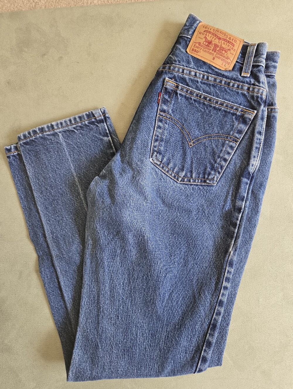 Idea: Vintage Levi's 550 Made in USA High Rise Relaxed Tapered Jeans